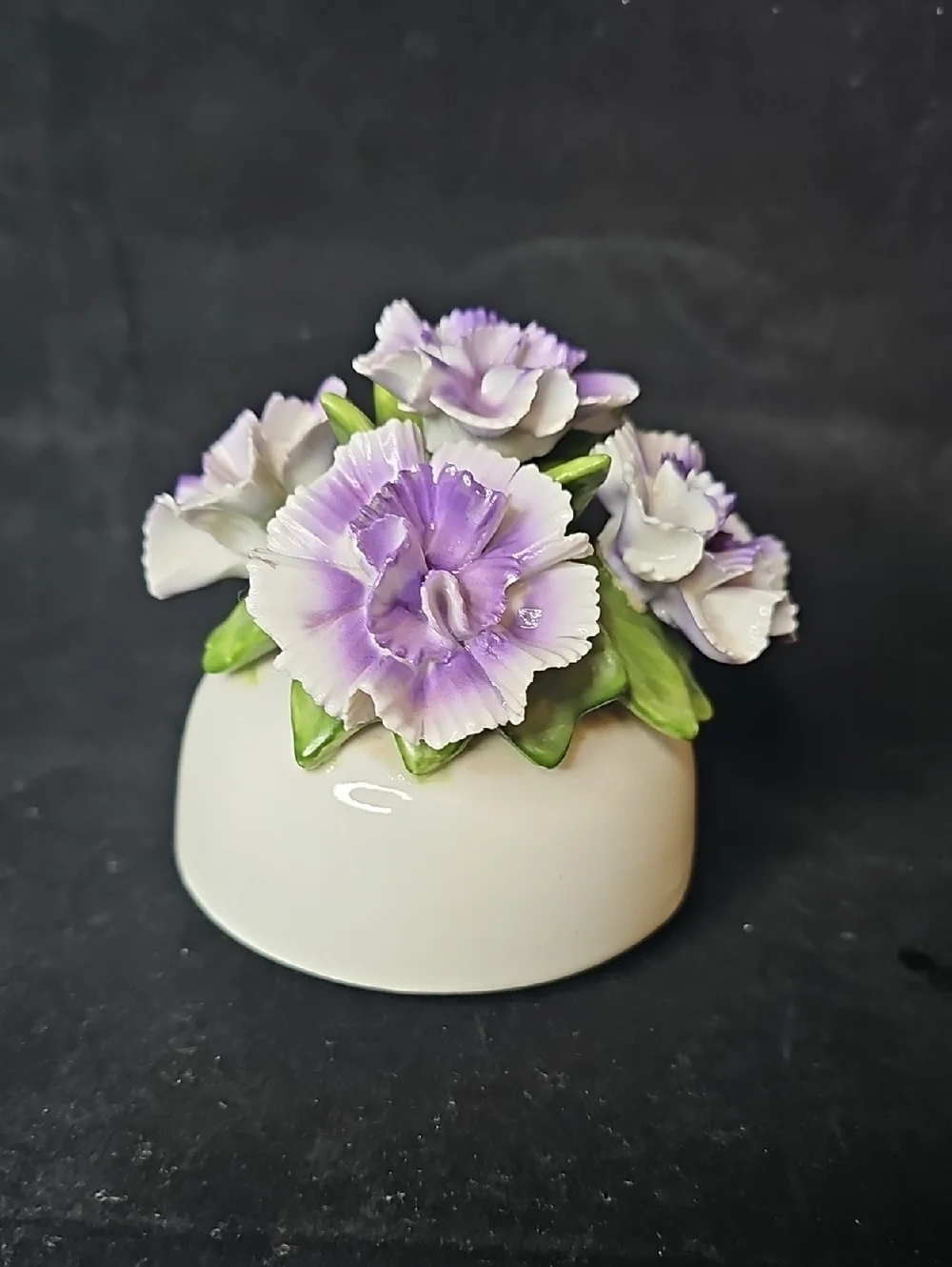Berman And Anderson Porcelain Floral Music Box